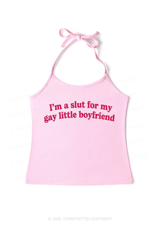 Slxt For My Gay BF Pride Y2K Halter Neck Cami Cherrykitten