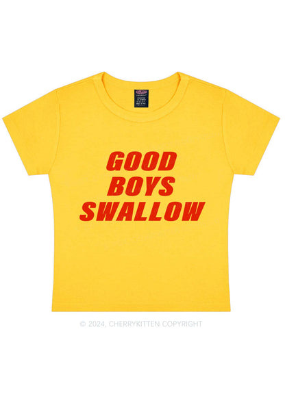 Good Boys Swallow Y2K Baby Tee Cherrykitten
