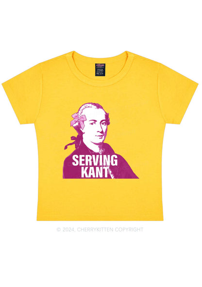 Serving Kant Y2K Baby Tee Cherrykitten