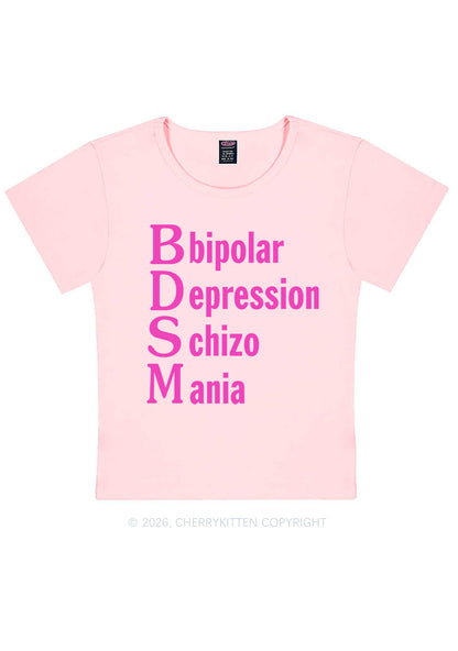 Bipolar Depression Schizo Mania Y2K Baby Tee Cherrykitten