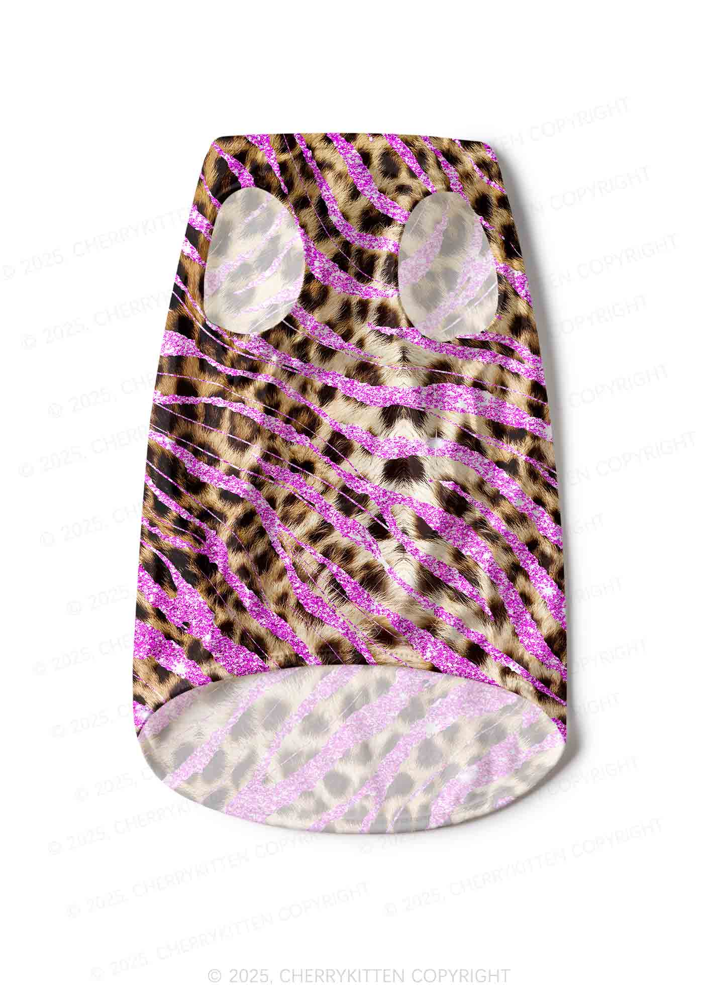 Sparkle Pink Leopard Y2K Pet Tank Top Cherrykitten