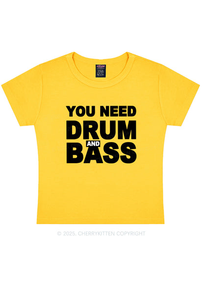 Need Drum And Bass Y2K Baby Tee Cherrykitten