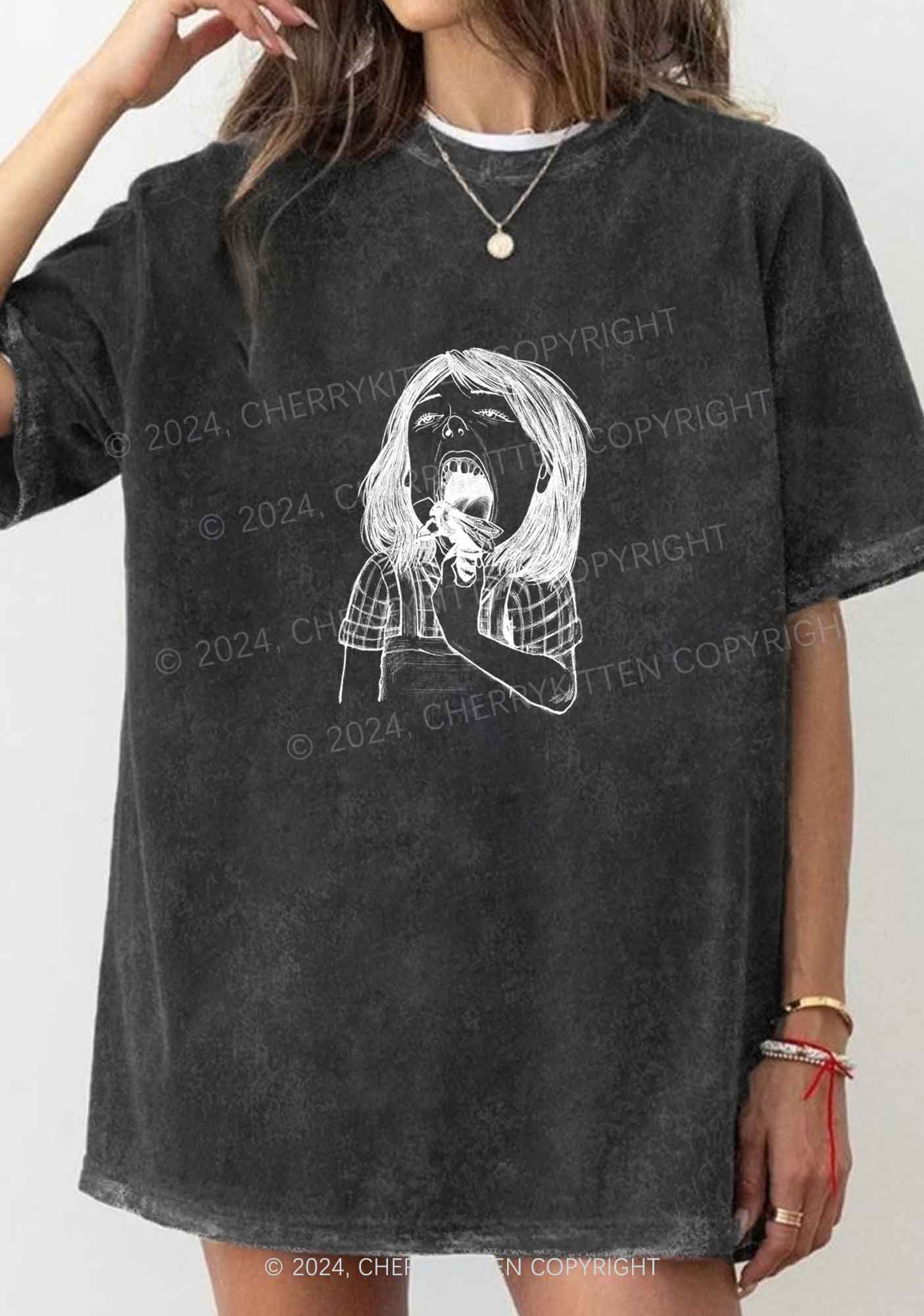 Bug Licker Y2K Washed Tee Cherrykitten
