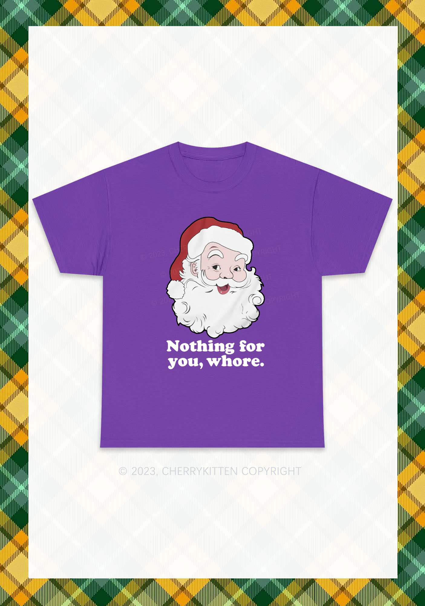 Santa Nothing For You Christmas Y2K Chunky Shirt Cherrykitten
