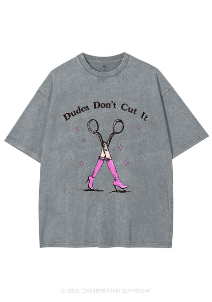 Dudes Dont Cut It Y2K Shirts Washed Tee Cherrykitten