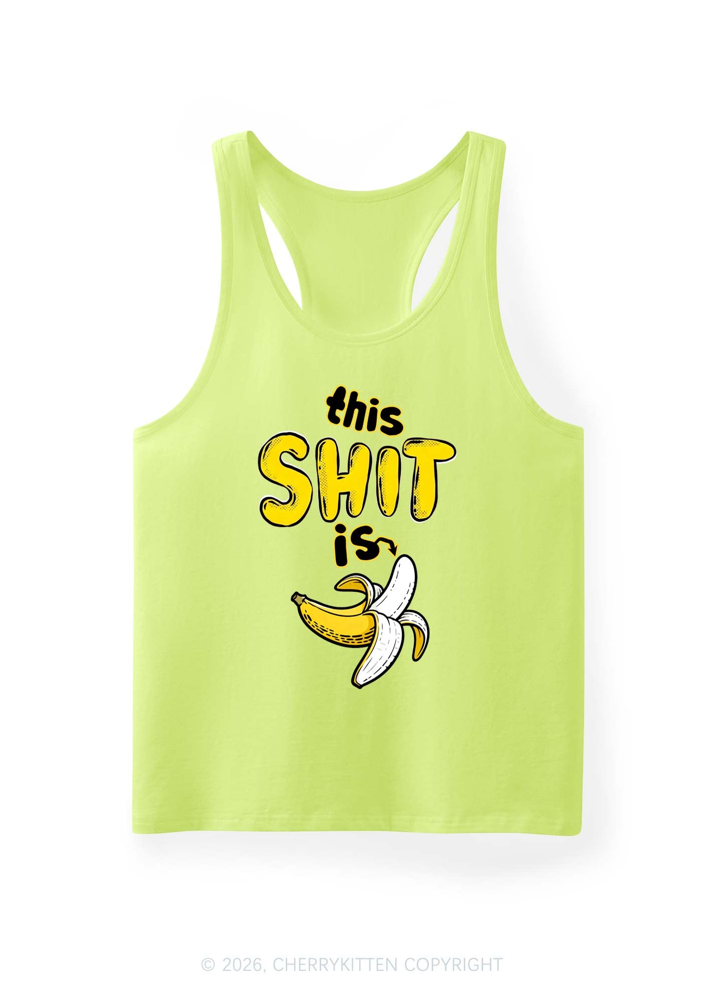 This Shxt Is Banana Y2K Men Racerback Tank Top Cherrykitten