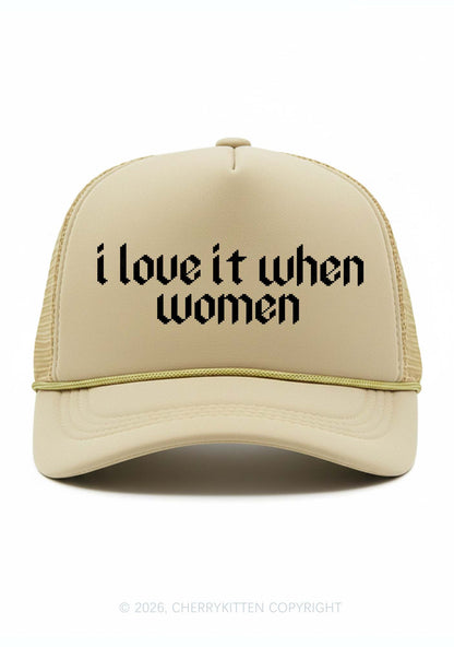 I Love It When Women Pride Y2K Trucker Hat Cherrykitten