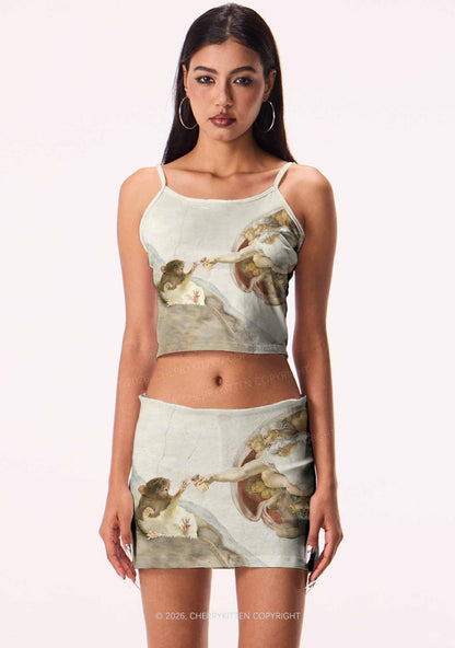 God And Rat Y2K Print Cami Crop Top Cherrykitten