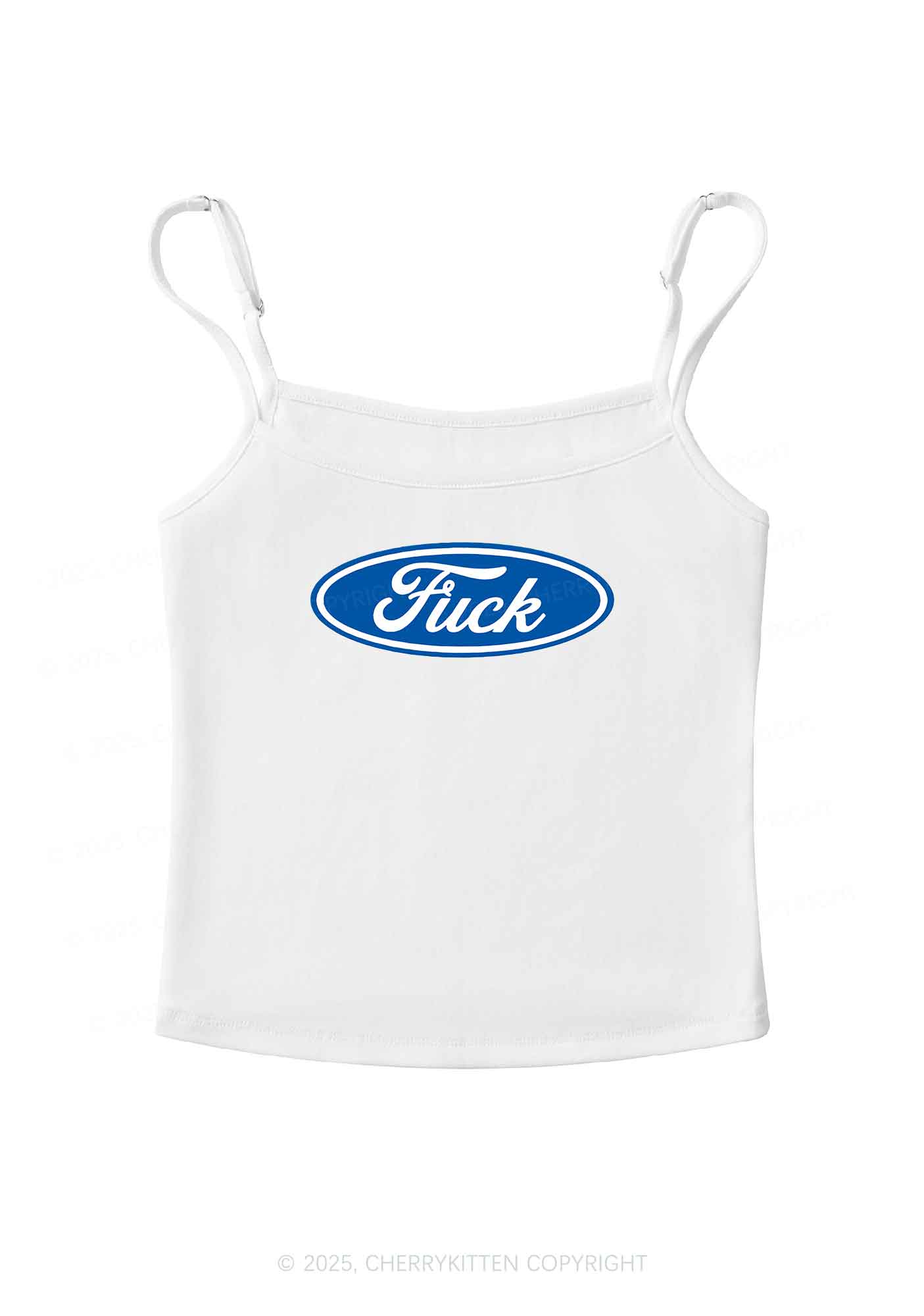 Oval Fxxk Y2K Spaghetti Strap Cami Cherrykitten