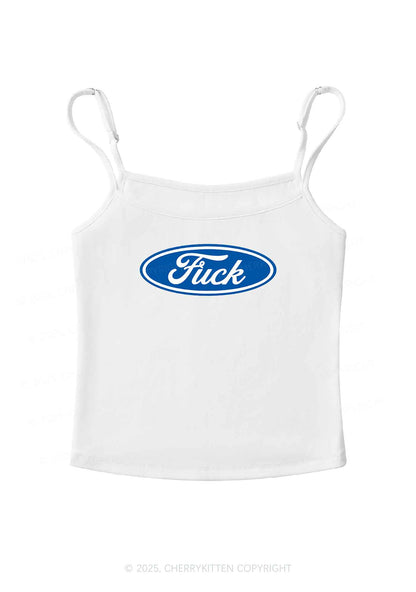 Oval Fxxk Y2K Spaghetti Strap Cami Cherrykitten
