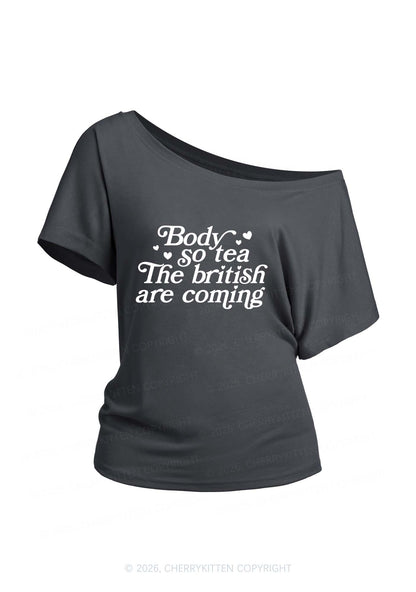 The British Are Coming Y2K Off Shoulder Tee Cherrykitten