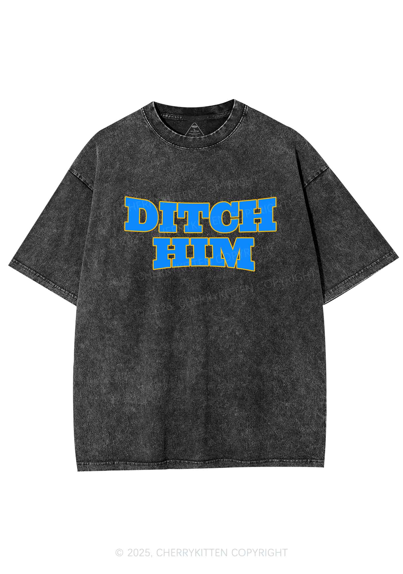 Ditch Him Pride Y2K Shirts Washed Tee Cherrykitten