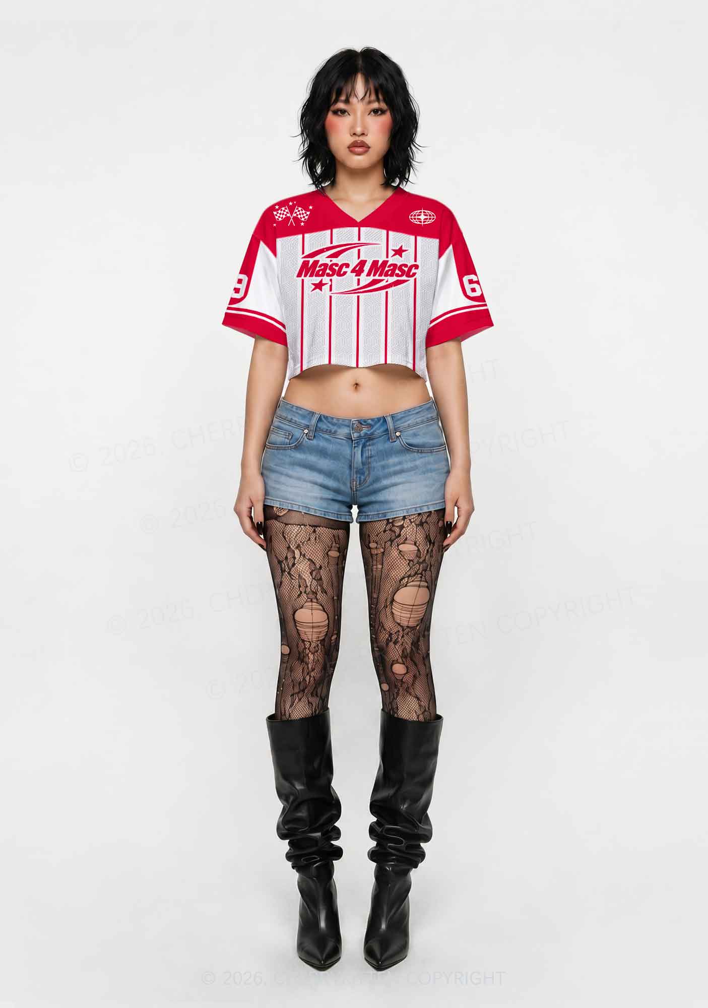 Masc For Masc Pride Y2K Crop Sport Jersey Shirts Cherrykitten
