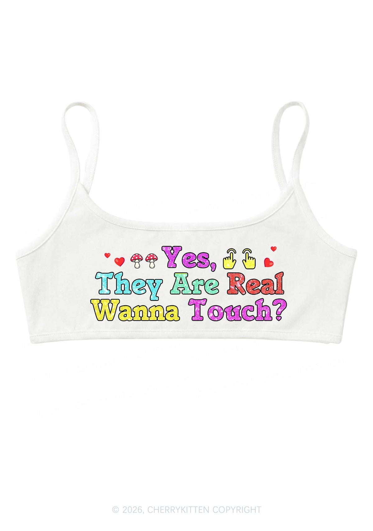 Yes They Are Real Y2K Super Crop Cami Cherrykitten