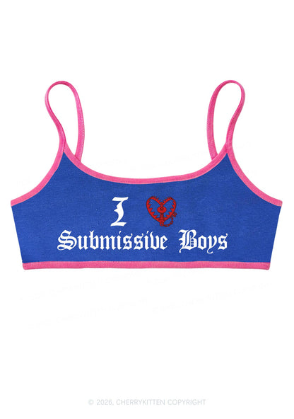 I Love S Boys Y2K Super Crop Cami Cherrykitten