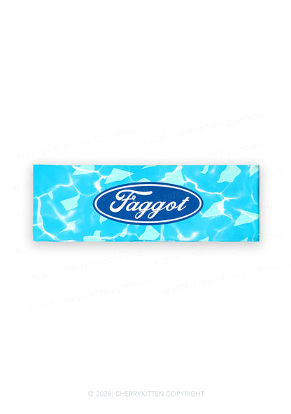 Blue Faggot Pride Y2K Print Headband Cherrykitten