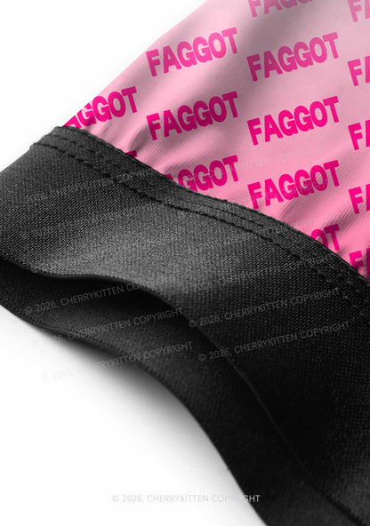 Faded Pink Faggot Pride Y2K Print Men Boxer Briefs Cherrykitten
