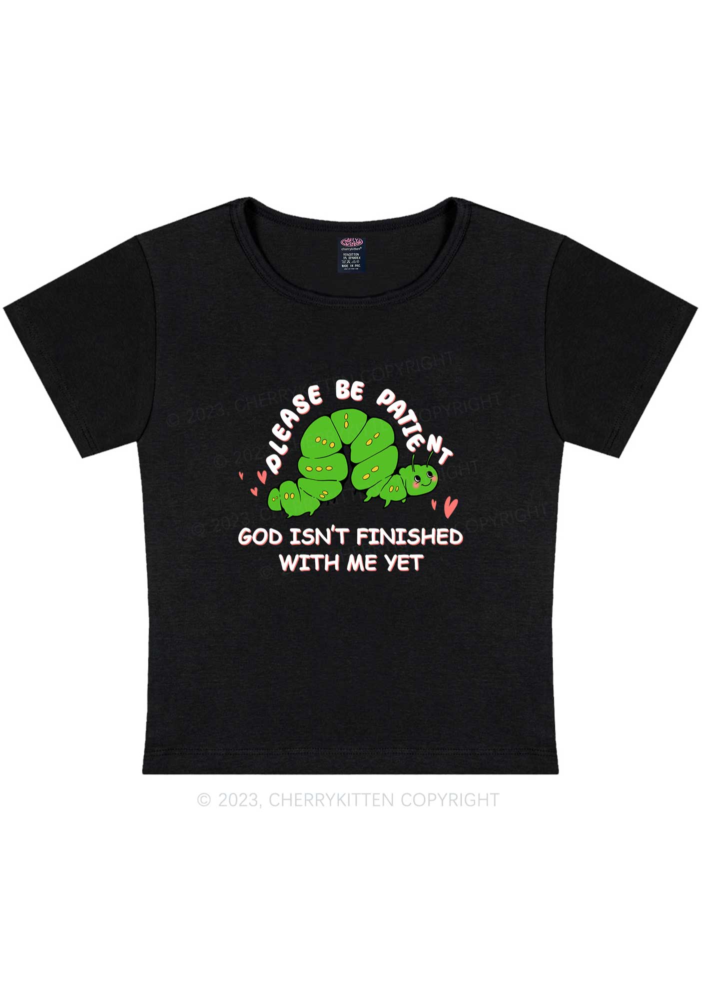 God Isn't Finished Me Y2K Baby Tee Cherrykitten