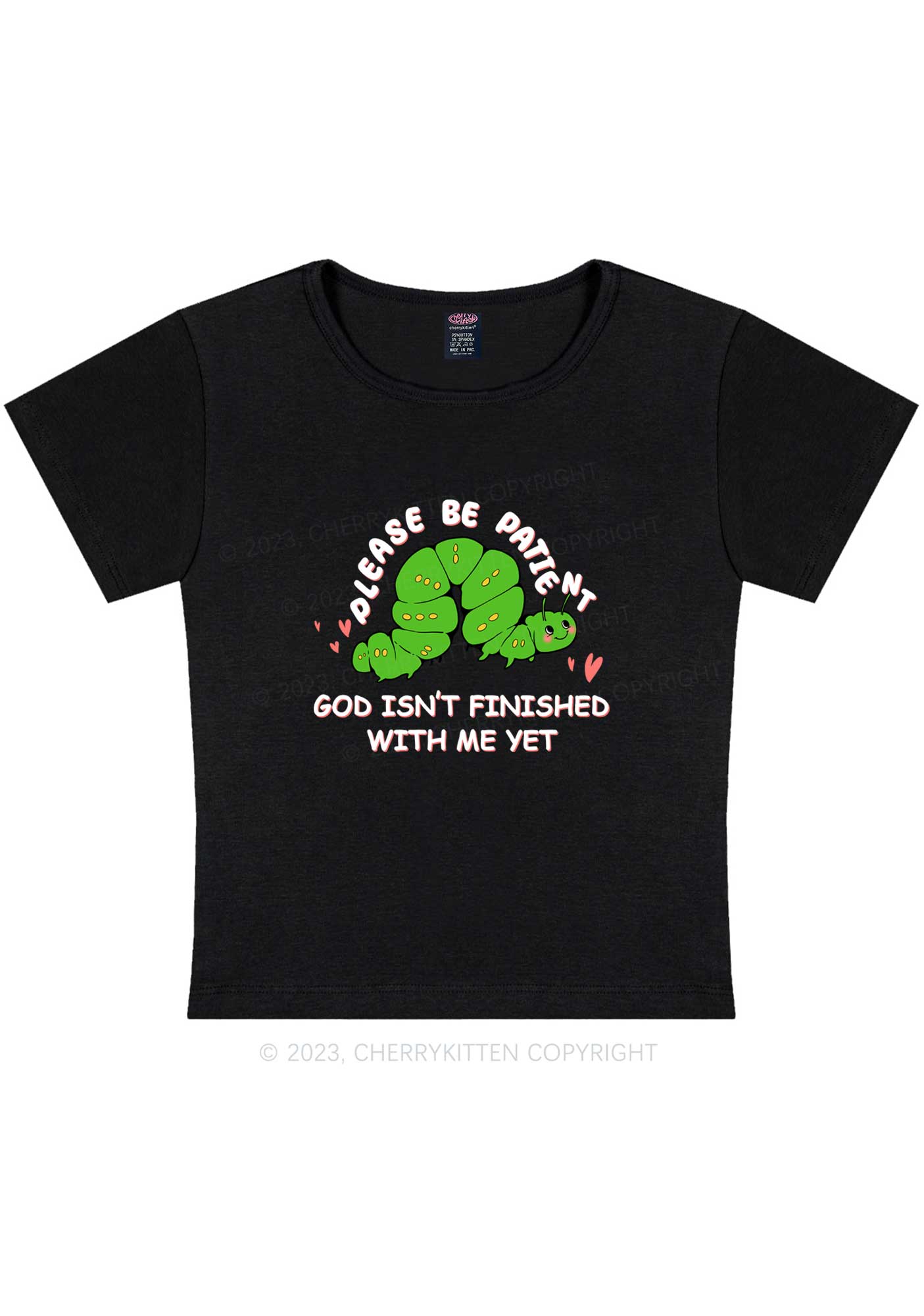 God Isn't Finished Me Y2K Baby Tee Cherrykitten