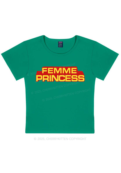 Femme Princess Pride Y2K Baby Tee Cherrykitten
