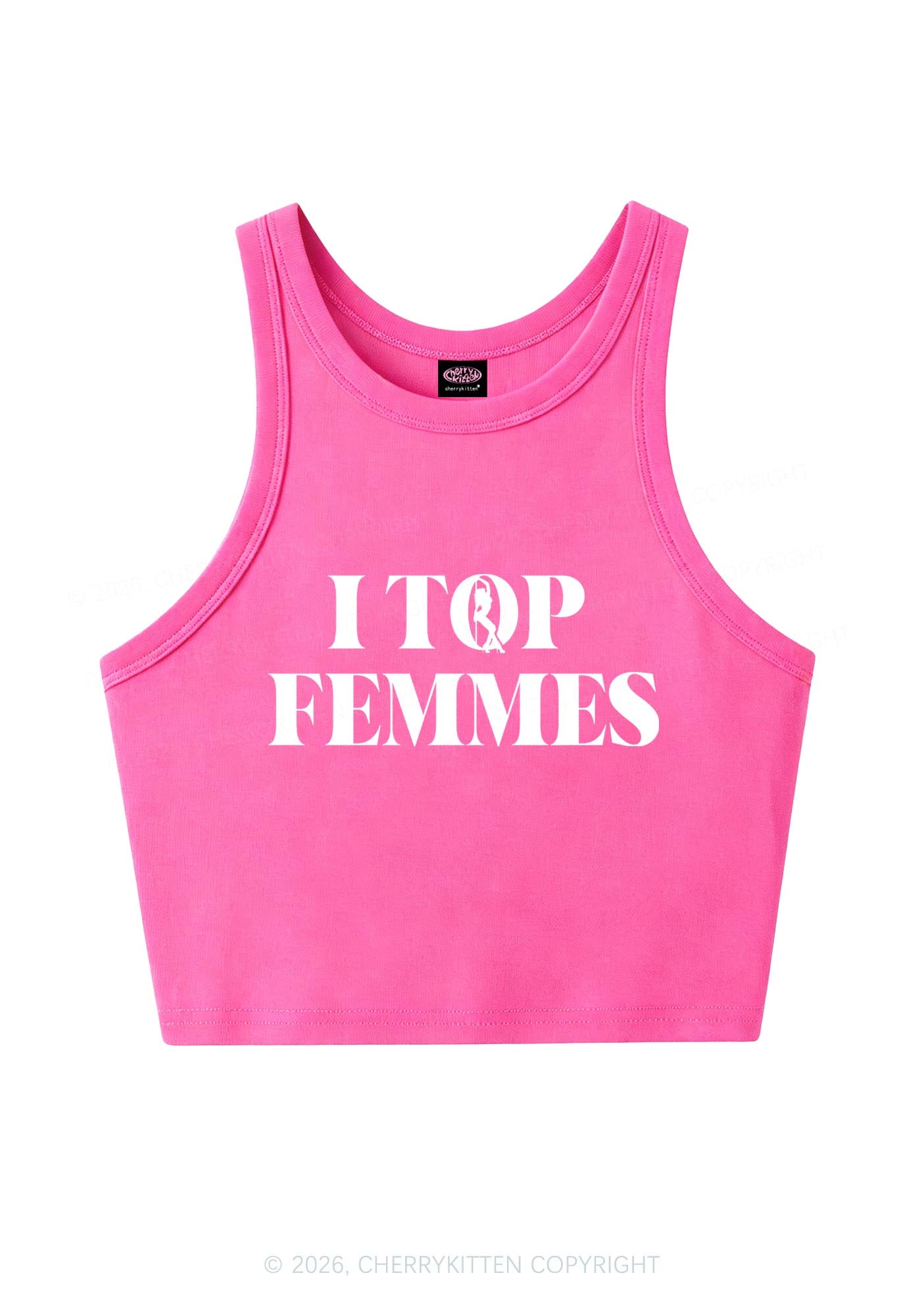 I Top Femmes Pride Y2K Crop Tank Top Cherrykitten