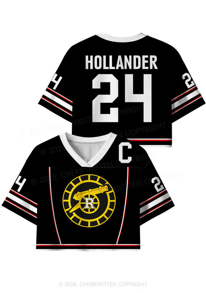 Black Gold HR Y2K Crop Sport Jersey Shirts Cherrykitten