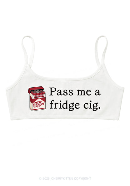 Pass Me A Fridge Cig Red Drinks Y2K Super Crop Cami Cherrykitten