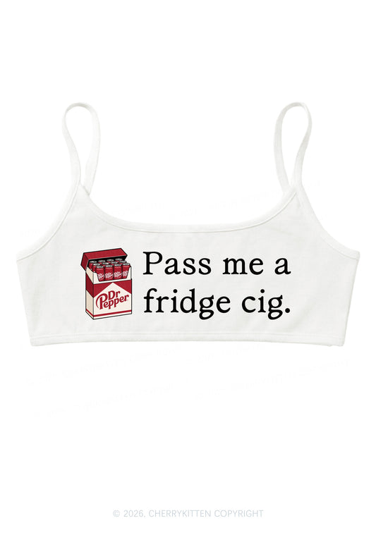 Pass Me A Fridge Cig Red Drinks Y2K Super Crop Cami Cherrykitten