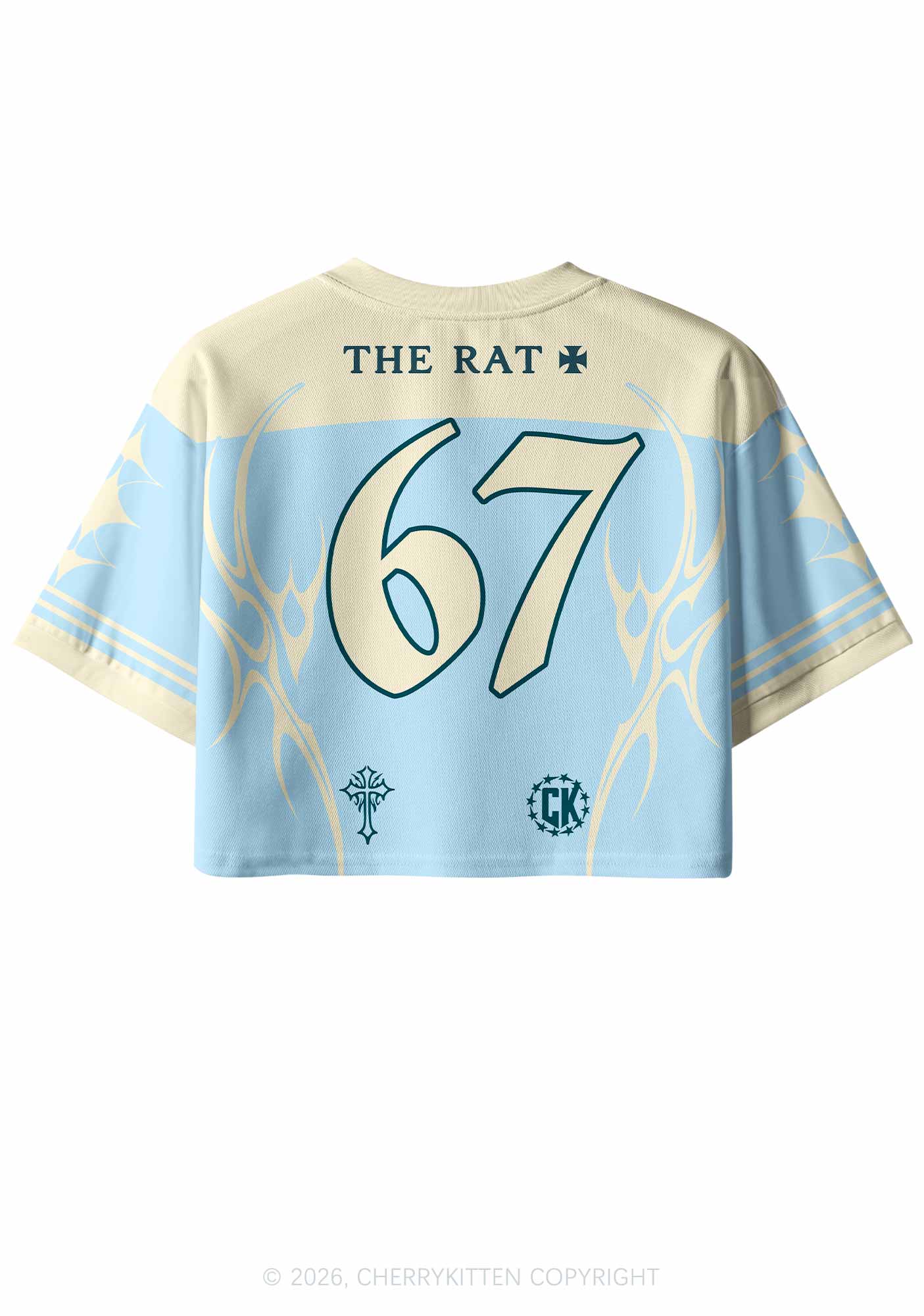 The Rat Y2K Crop Sport Jersey Shirts Cherrykitten