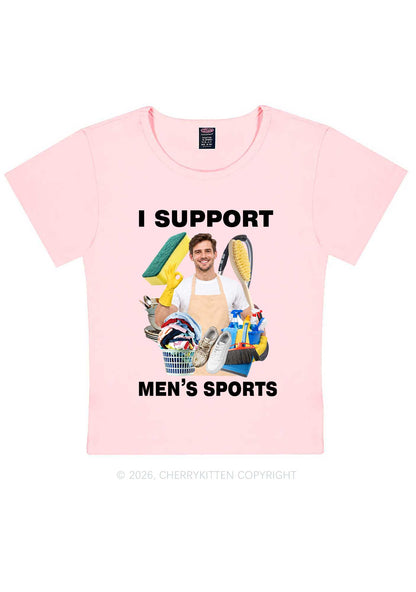 I Support Mens Sports Y2K Baby Tee Cherrykitten