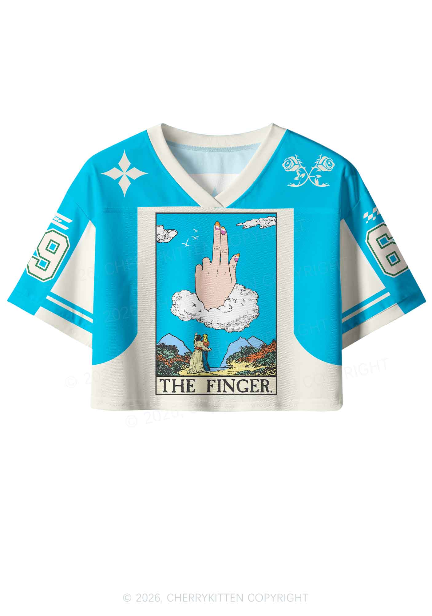 The Lesbians Finger Pride Y2K Crop Sport Jersey Shirts Cherrykitten