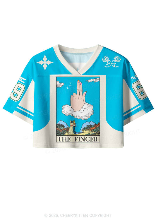 The Lesbians Finger Pride Y2K Crop Sport Jersey Shirts Cherrykitten