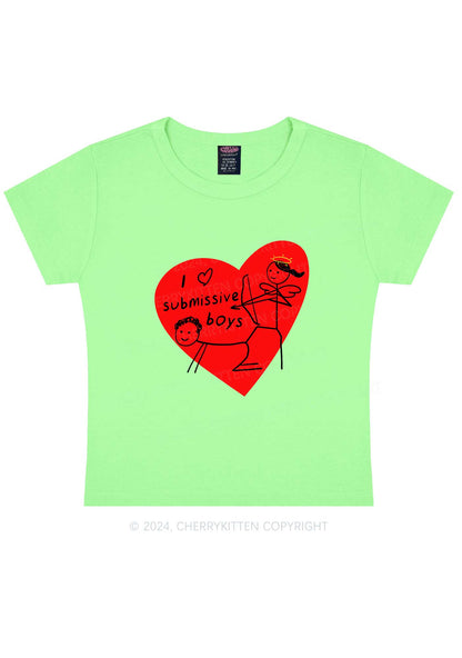 Girl Love S Boys Y2K Valentine's Day Baby Tee Cherrykitten