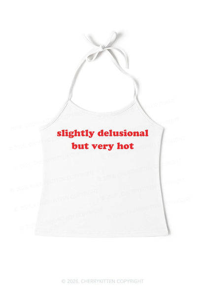 Slightly Delusional But Very Hot Y2K Halter Neck Cami Cherrykitten