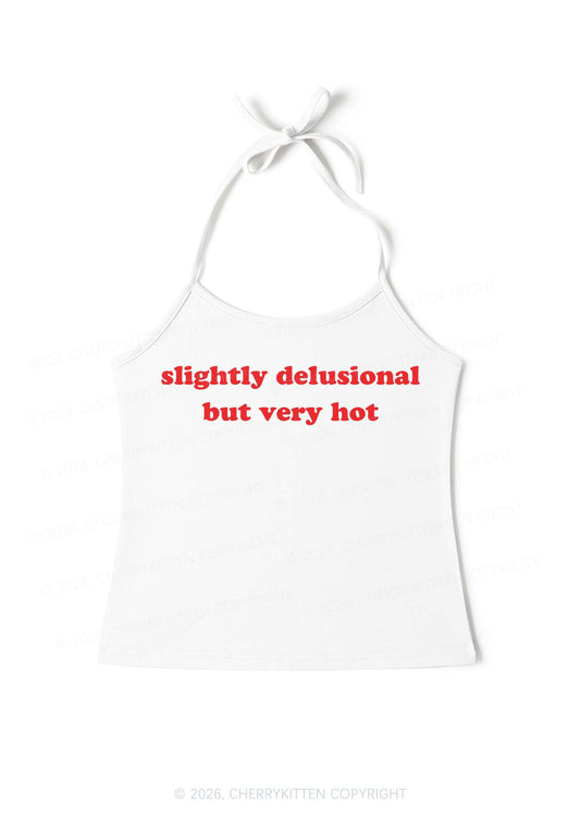 Slightly Delusional But Very Hot Y2K Halter Neck Cami Cherrykitten