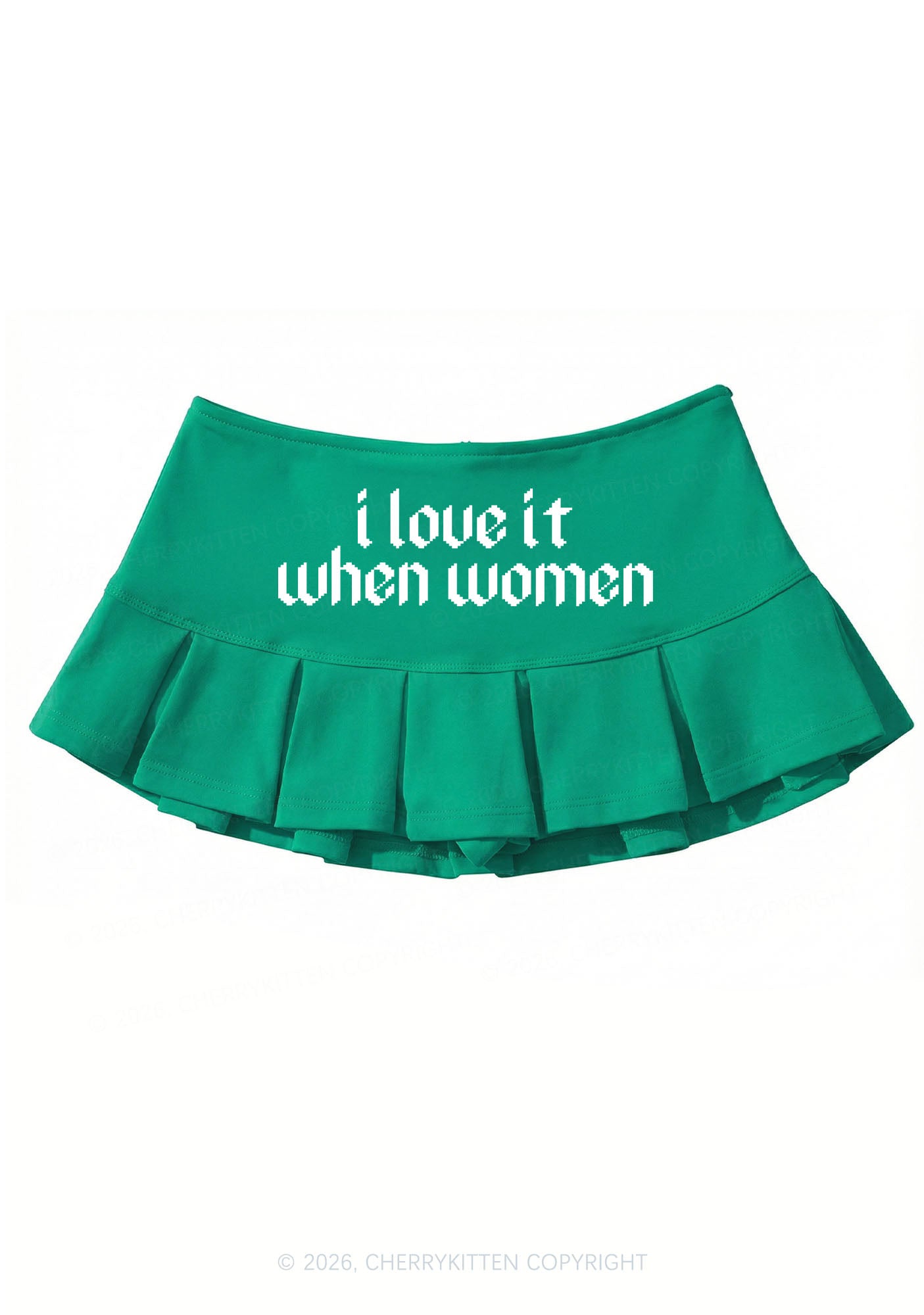 I Love It When Women Pride Y2K Mini Pleated Skirts Cherrykitten