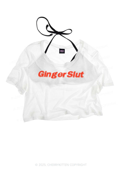 Ginger Slxt Y2K Sheer Crop Tee Cherrykitten
