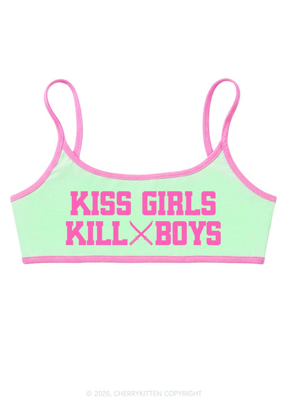 Kiss Girls Kill Boys Pride Y2K Super Crop Cami Cherrykitten