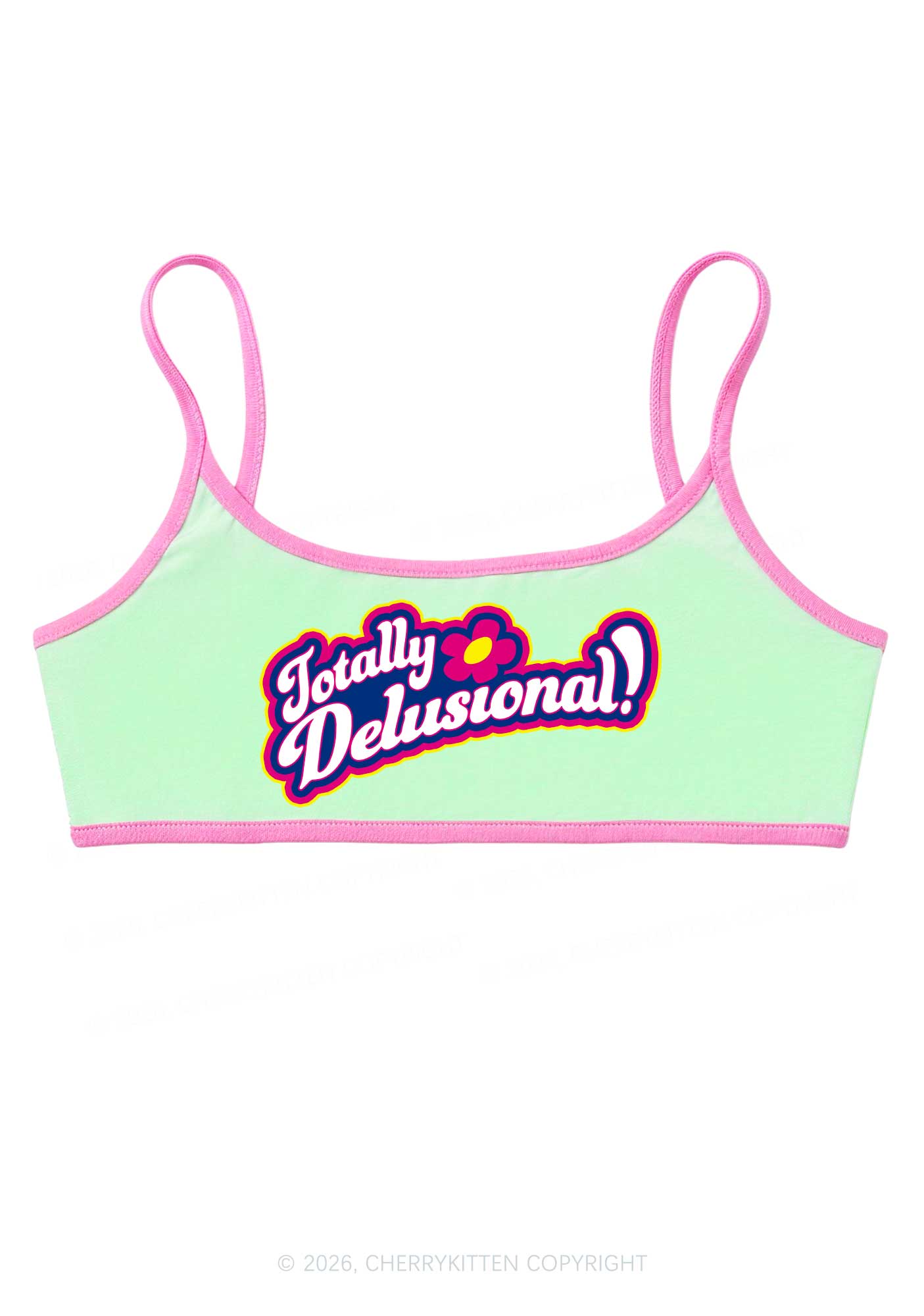 Totally Delusional Y2K Super Crop Cami Cherrykitten