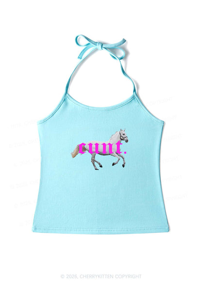 Cxxt Horse Y2K Halter Neck Cami Cherrykitten