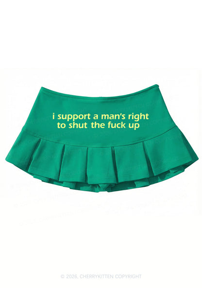 I Support A Mans Right Y2K Mini Pleated Skirts Cherrykitten