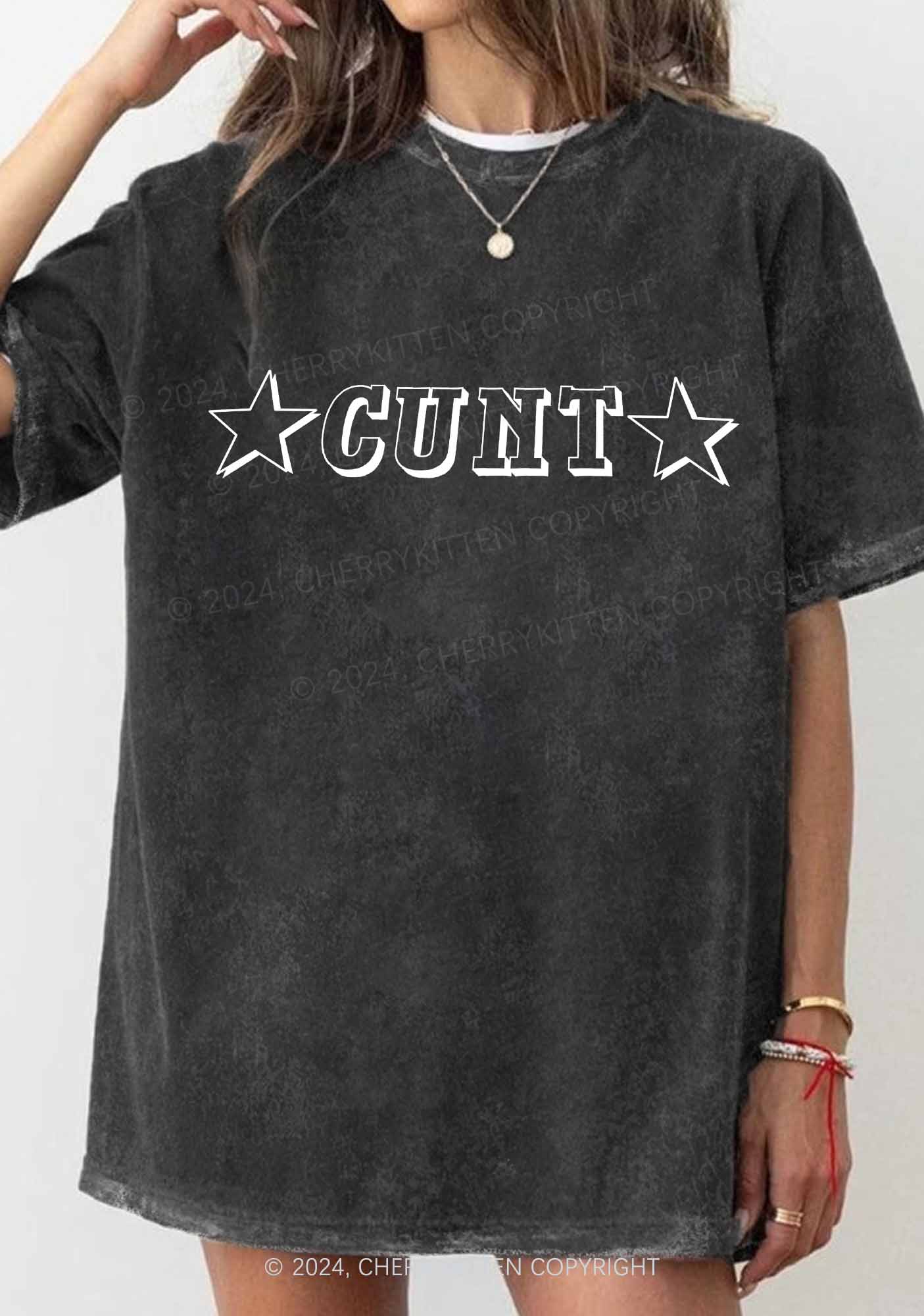 Star Count Y2K Washed Tee Cherrykitten