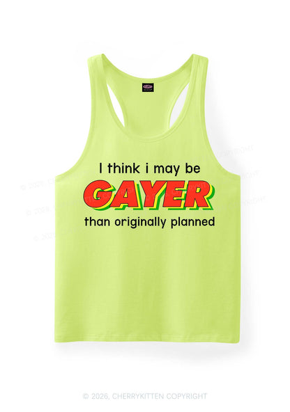 I May Be Gayer Pride Y2K Men Racerback Tank Top Cherrykitten