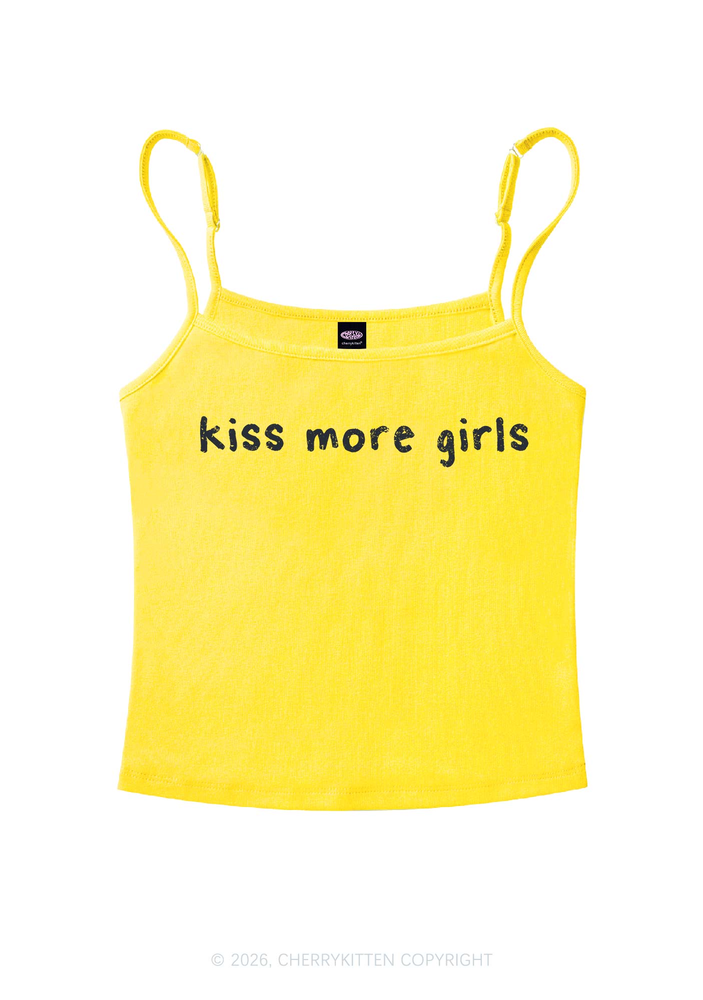 Kiss More Girls Y2K Spaghetti Strap Cami Cherrykitten