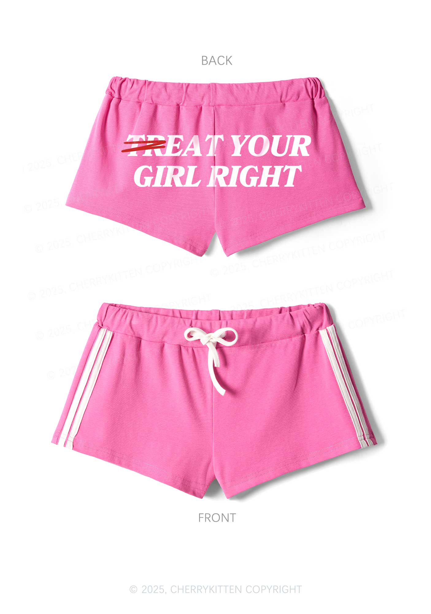 Treat Your Girl Right Y2K Drawstring Mini Shorts Cherrykitten