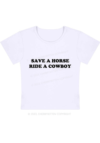 Save A Horse Y2K Baby Tee Cherrykitten