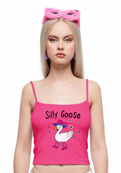 Silly Goose Bisexual Pride Y2K Spaghetti Strap Cami Cherrykitten