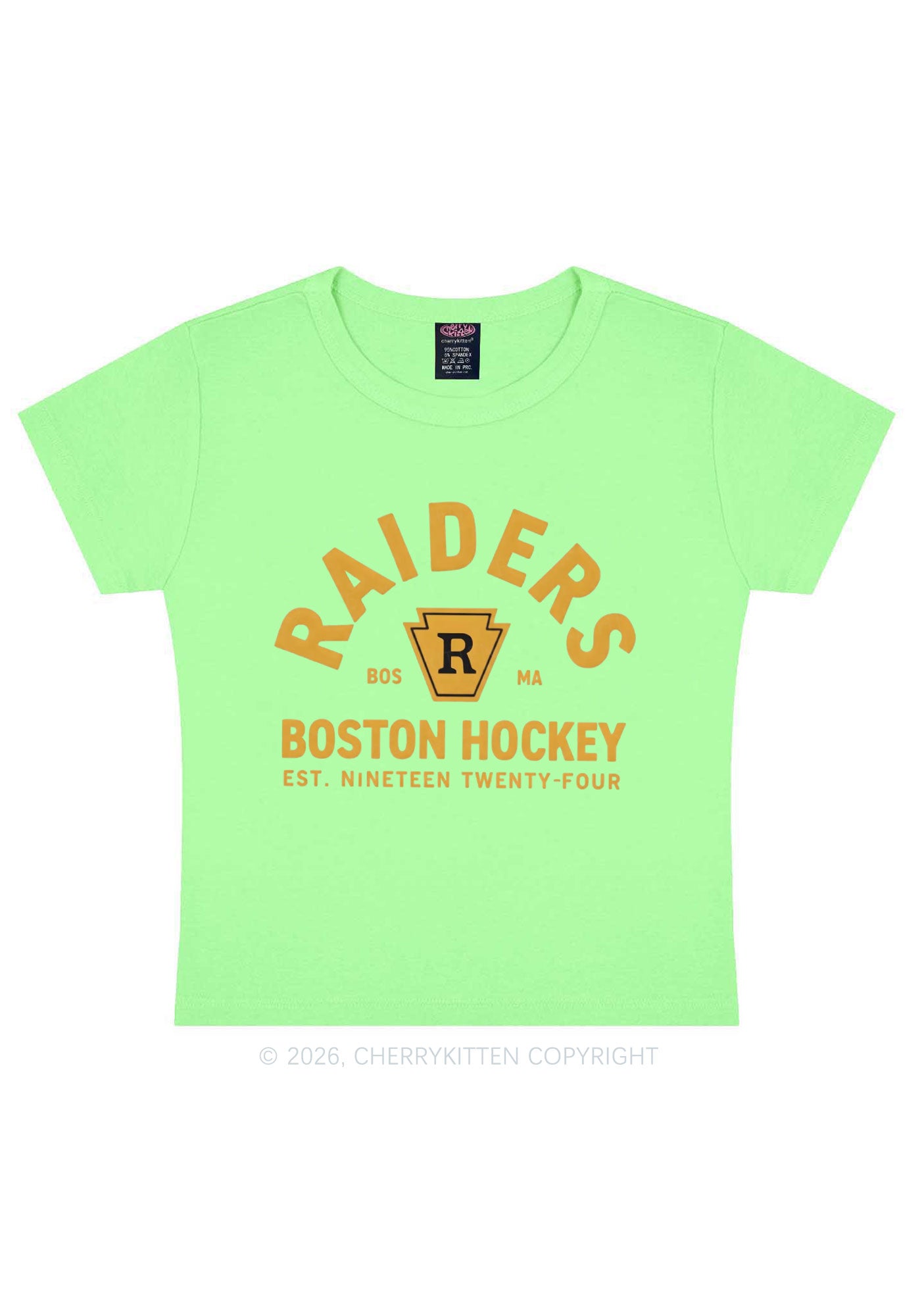 Boston Hockey HR Y2K Baby Tee Cherrykitten