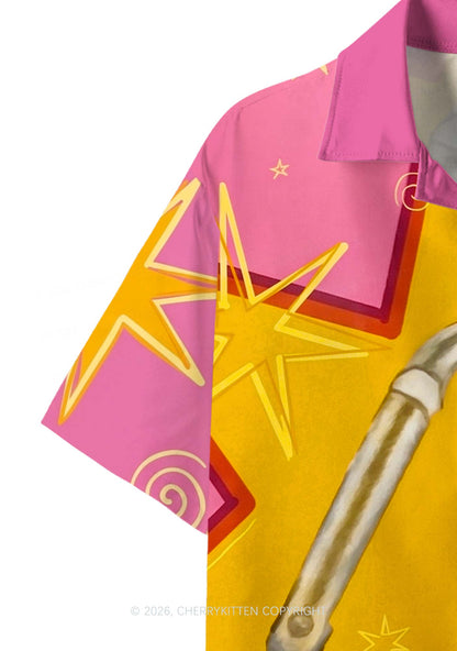 Retro Carabiner Star Pride Y2K Print Hawaiian Shirt Cherrykitten