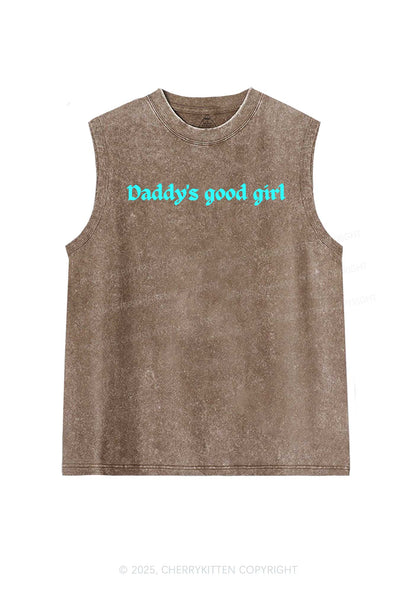 Daddys Good Girl Y2K Washed Muscle Tank Cherrykitten